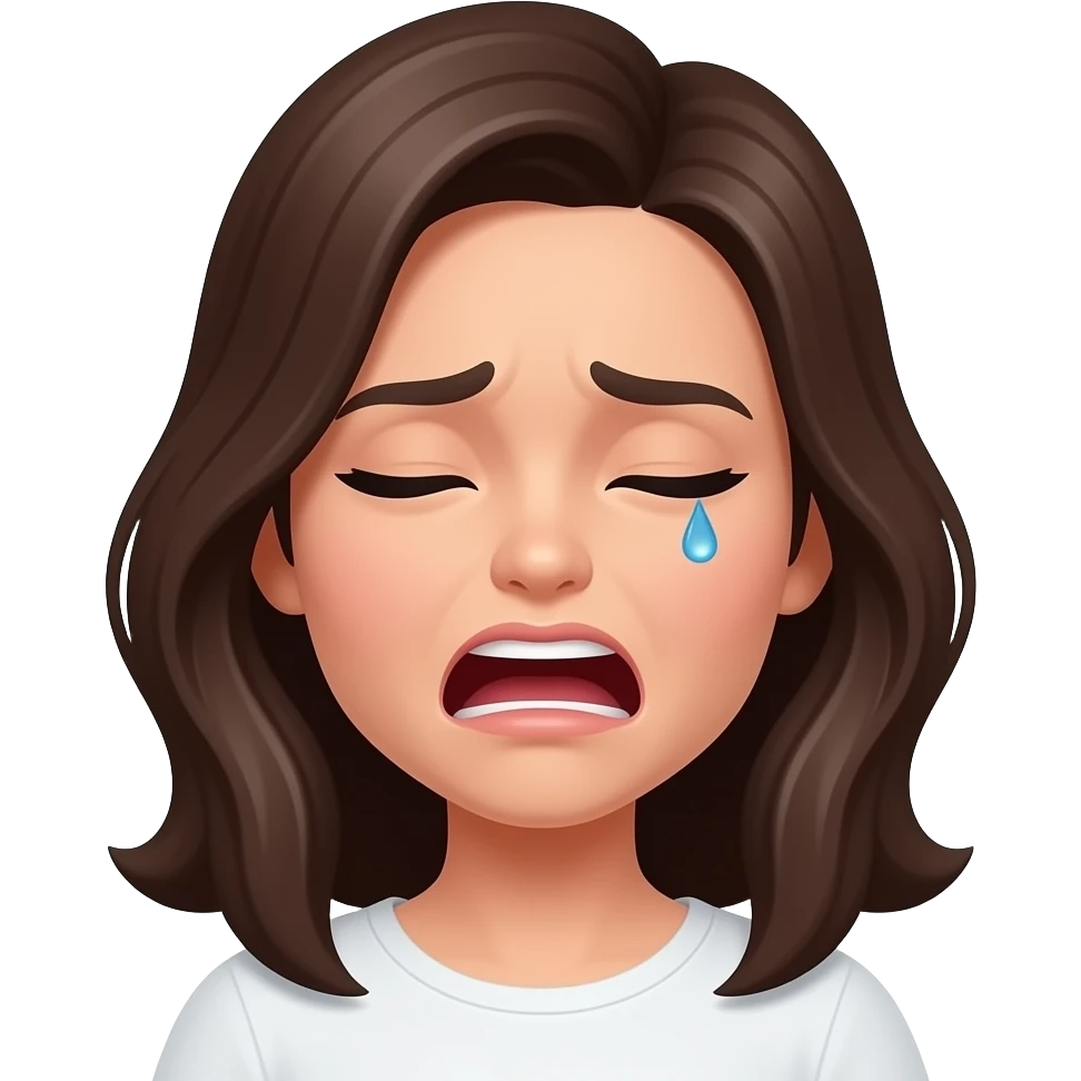 Moaning face female emoji