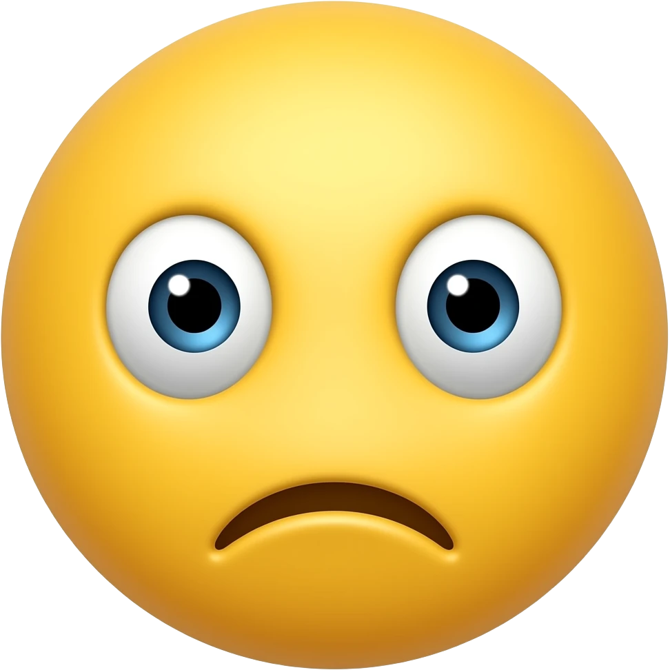 黄脸 emoji 疑惑的表情 emoji