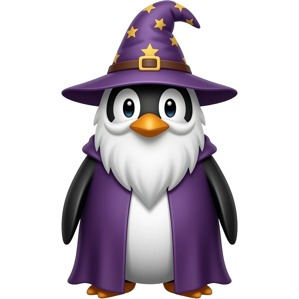 Penguin Wizard emoji | AI Emoji Generator