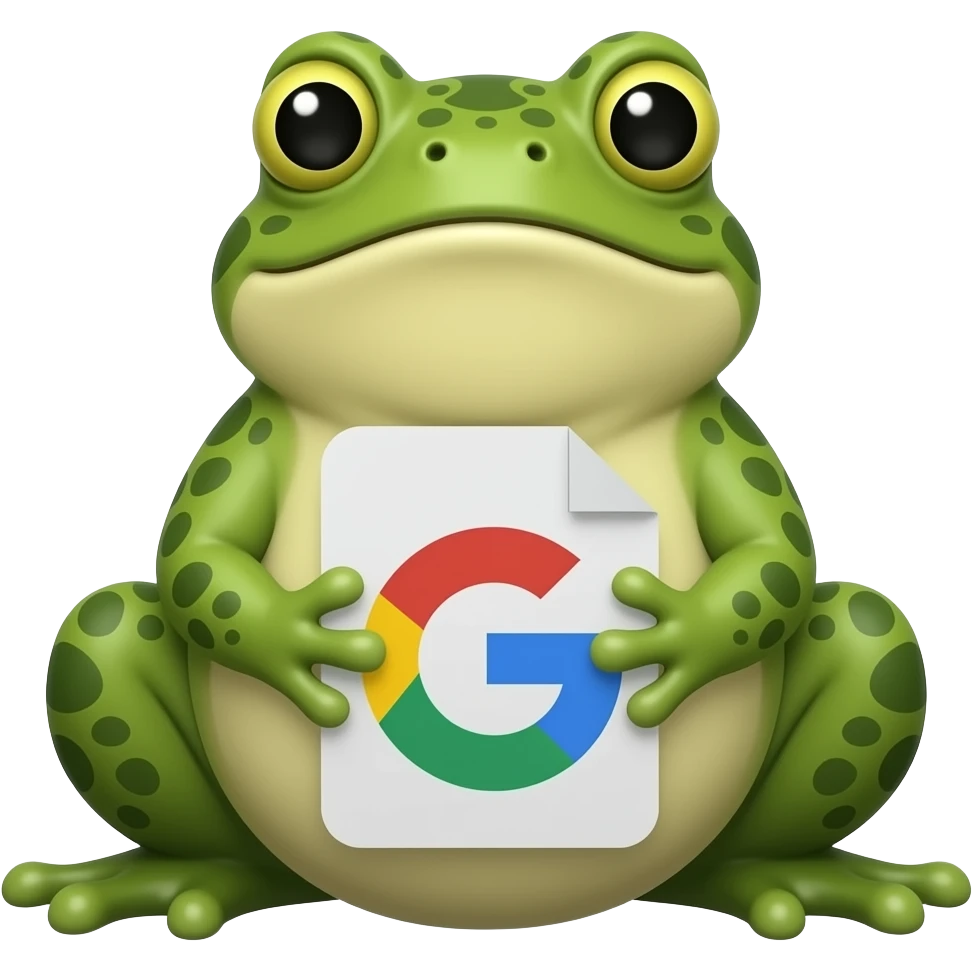 bufo holding a google doc logo emoji