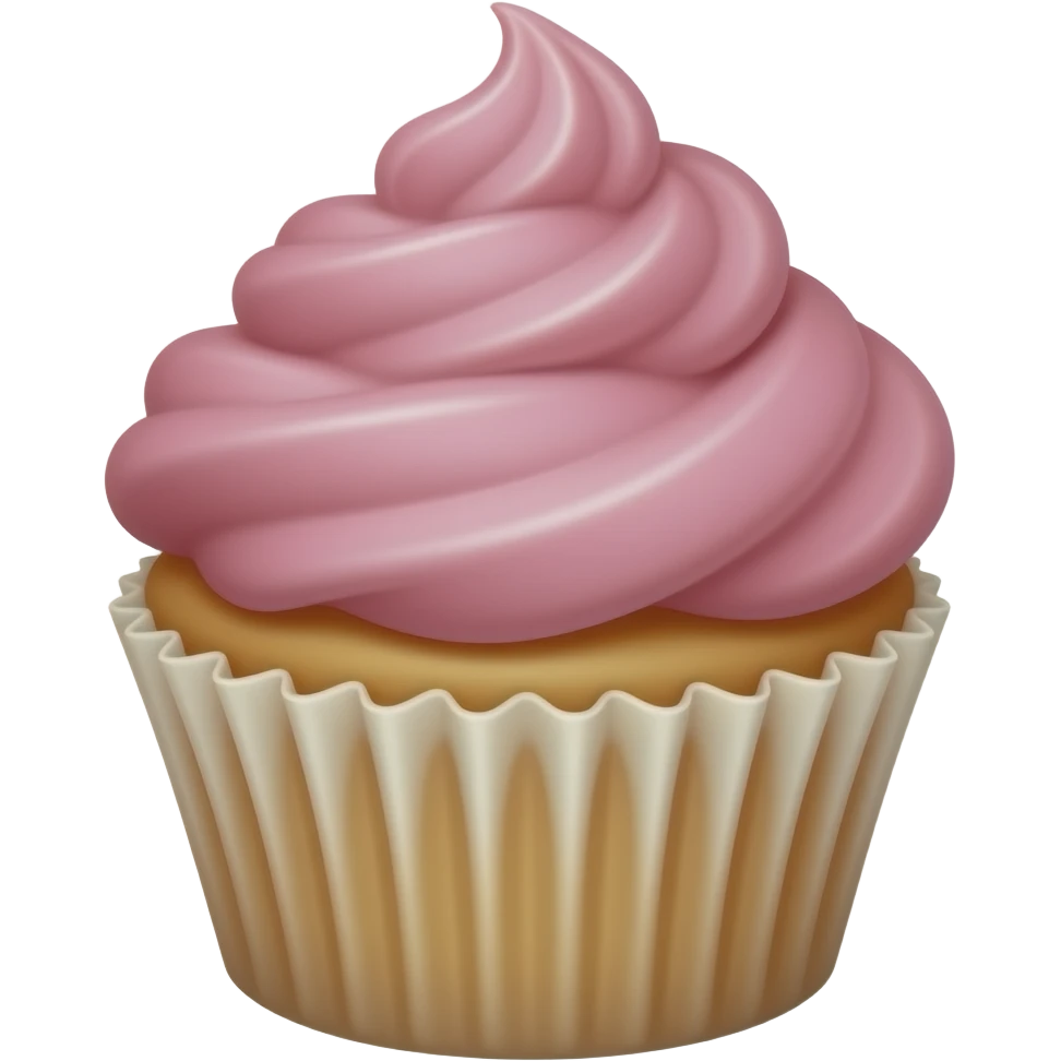 Cupcake with pink icing emoji