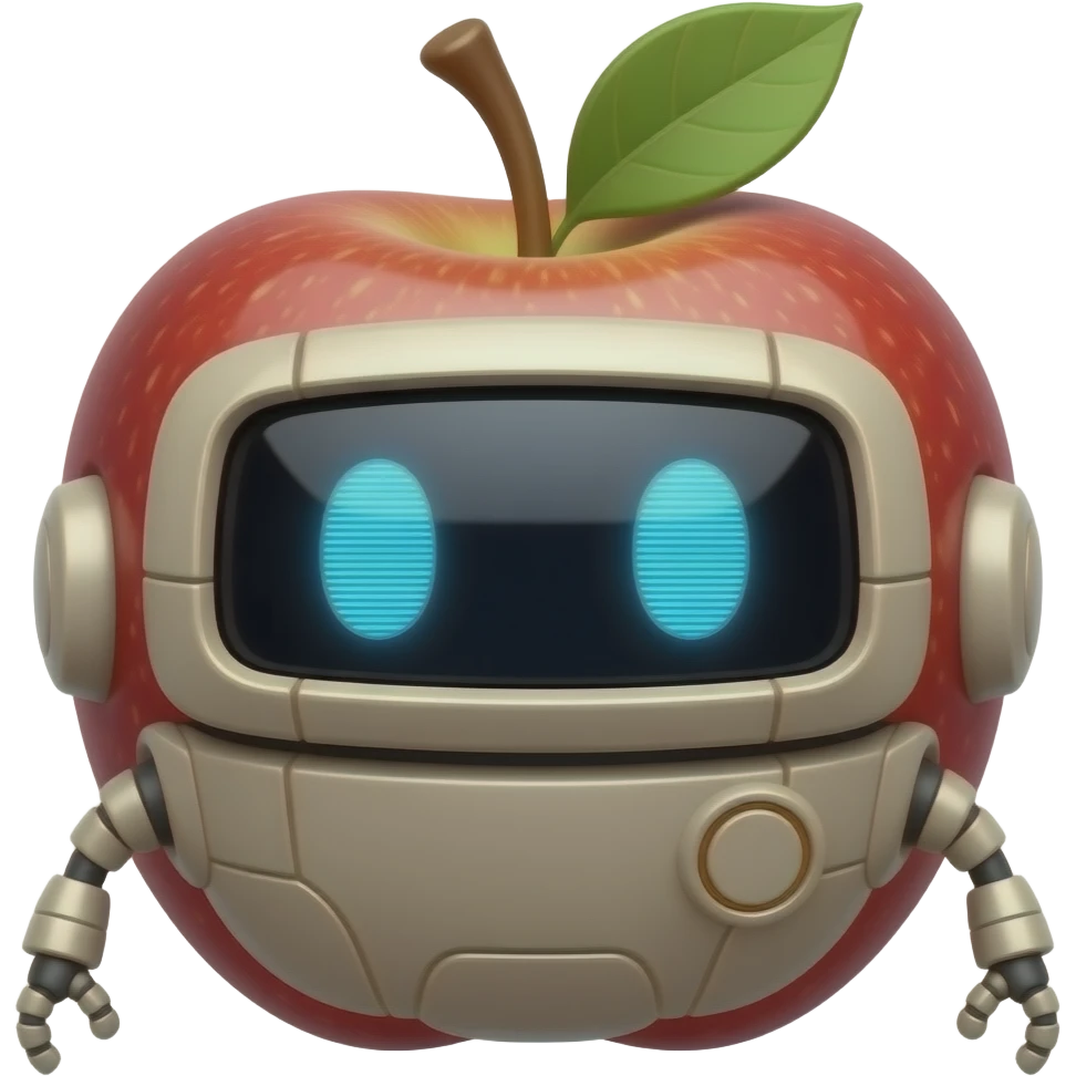 A apple sized robot named Emo emoji