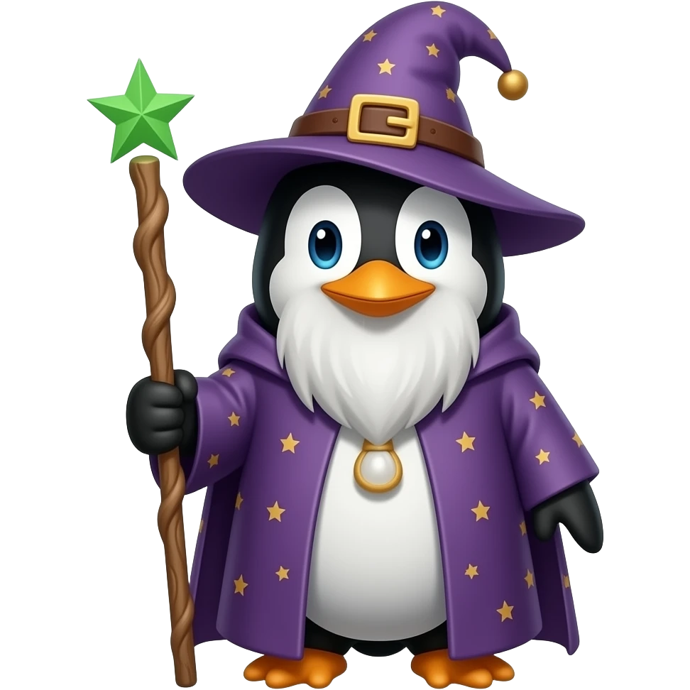 Penguin Wizard emoji