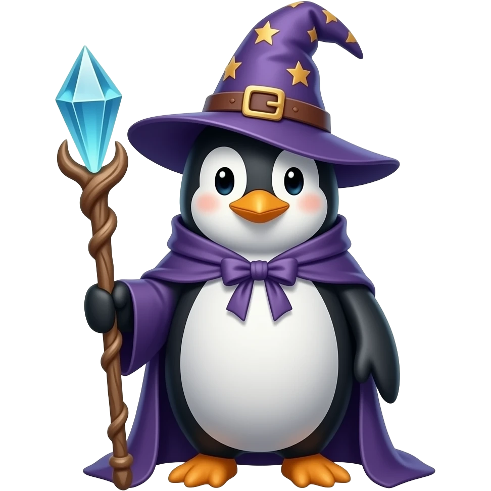 Penguin Wizard emoji