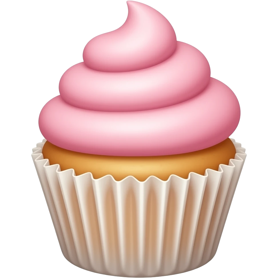 Cupcake with pink icing emoji