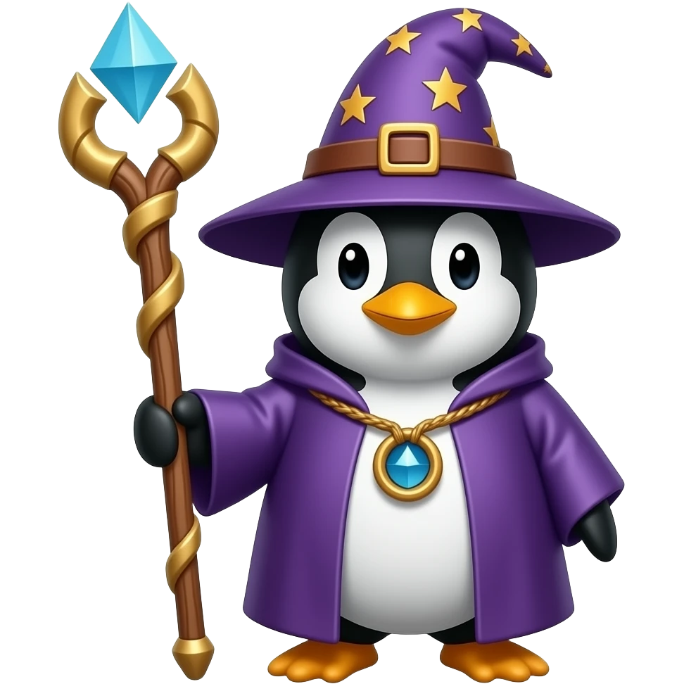 Penguin Wizard emoji