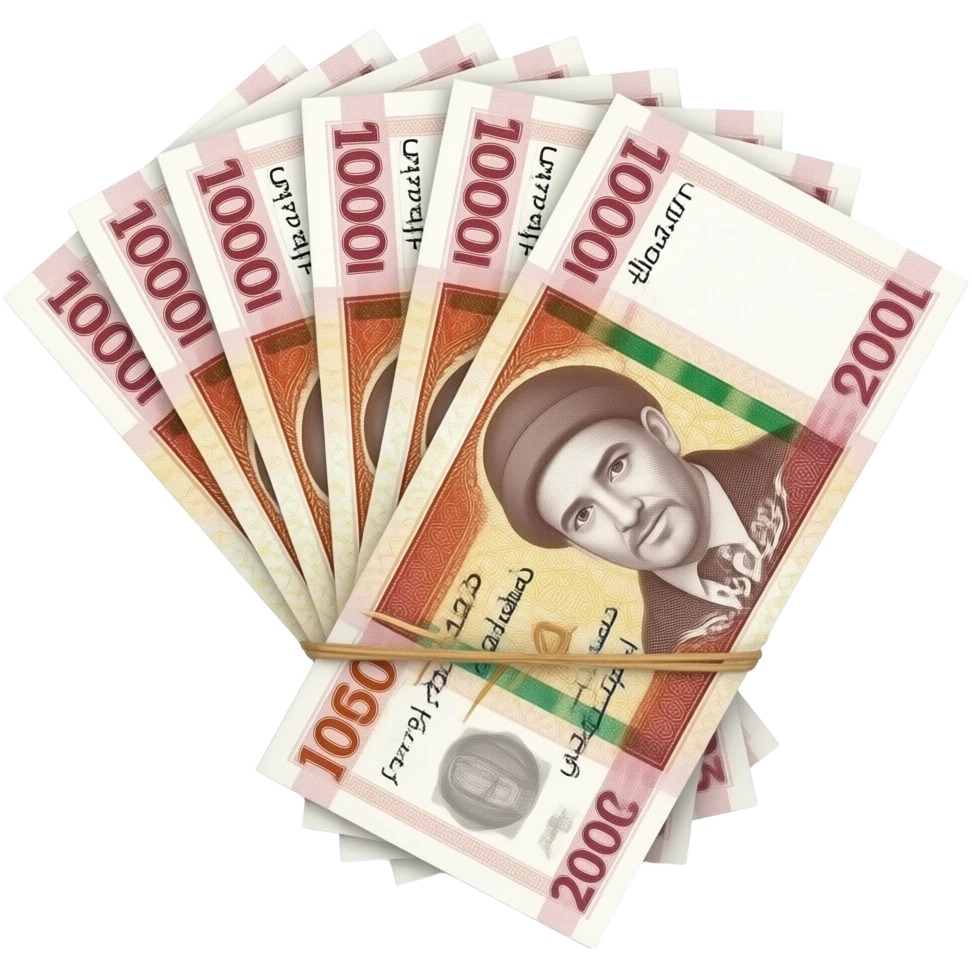 Moroccan Dirham currency notes bundle emoji