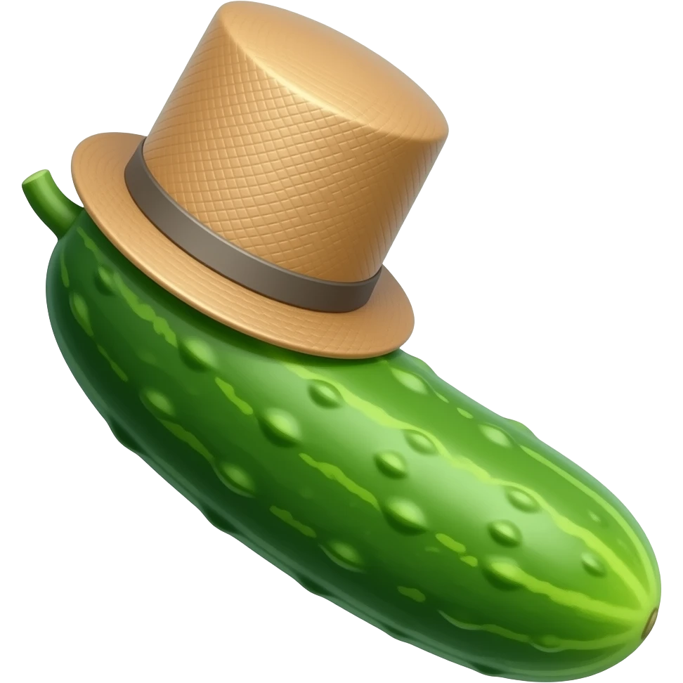 gurke mit zylinder emoji