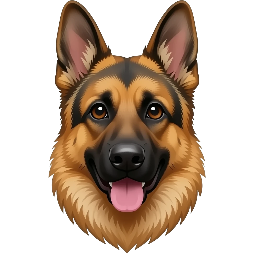German sheperd black face emoji | AI Emoji Generator