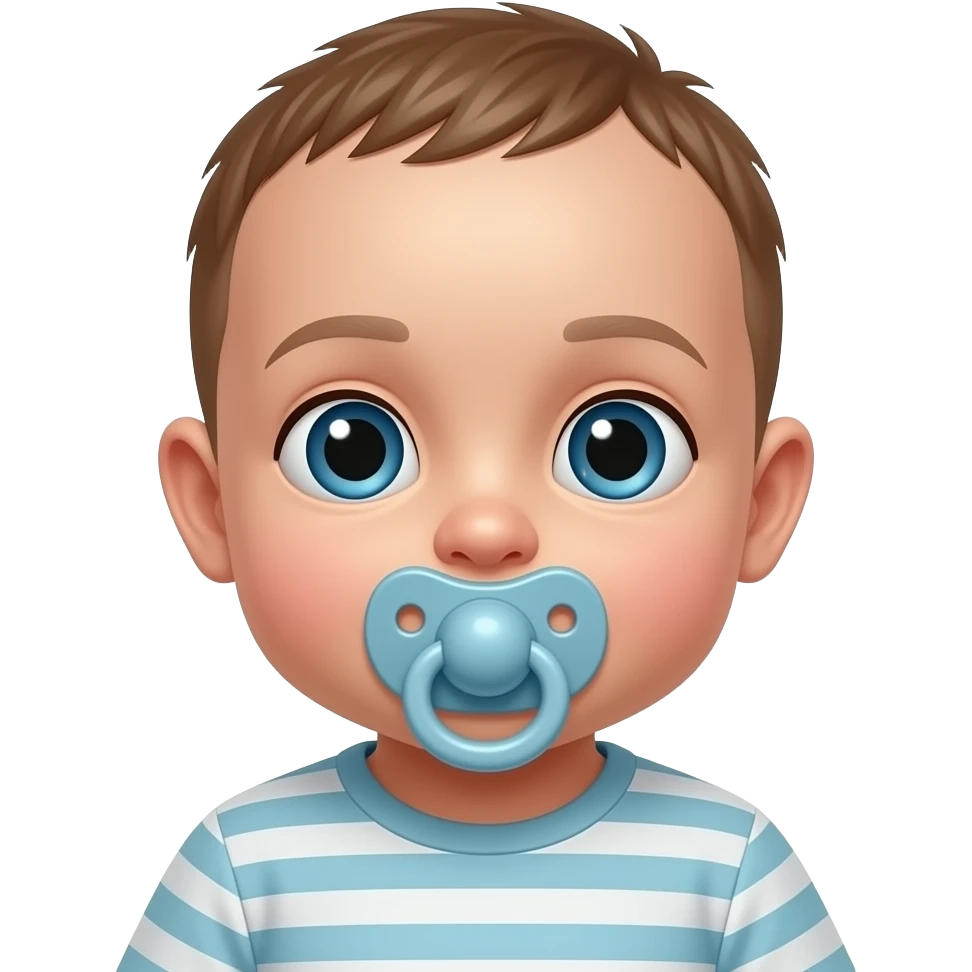 Baby with pacifier emoji