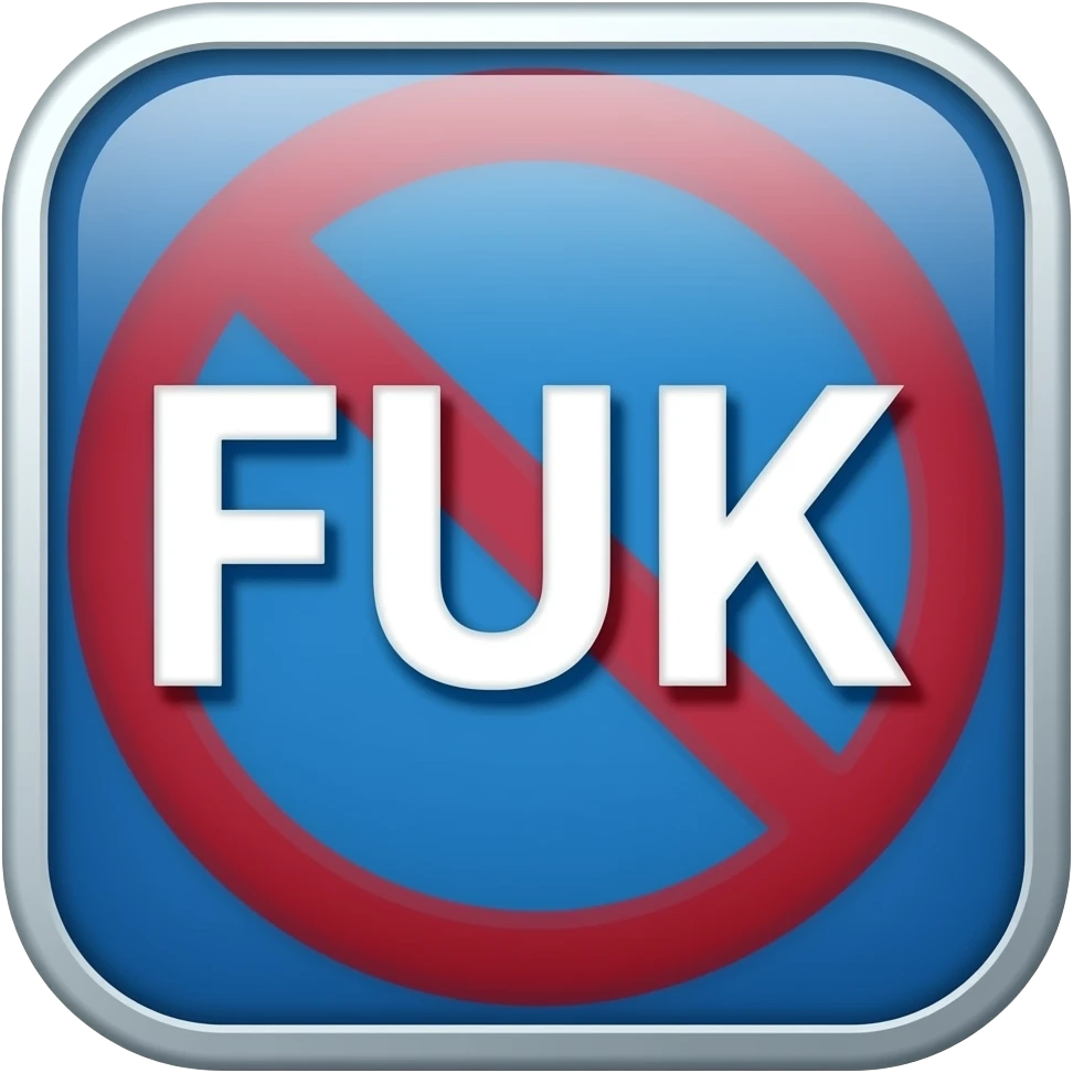🚾🆓 이런 느낌인데 안에 글자가 FUK 였르면 좋겟어 emoji