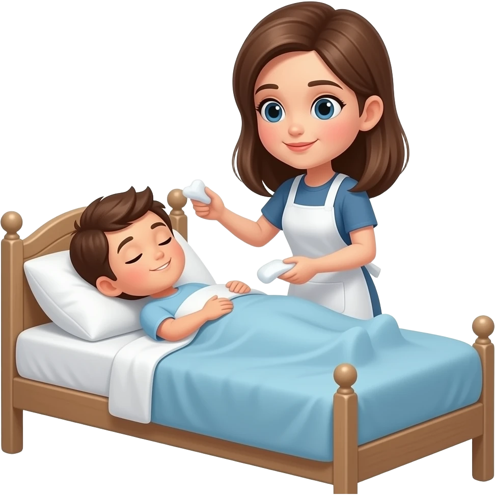 Girl care bed emoji