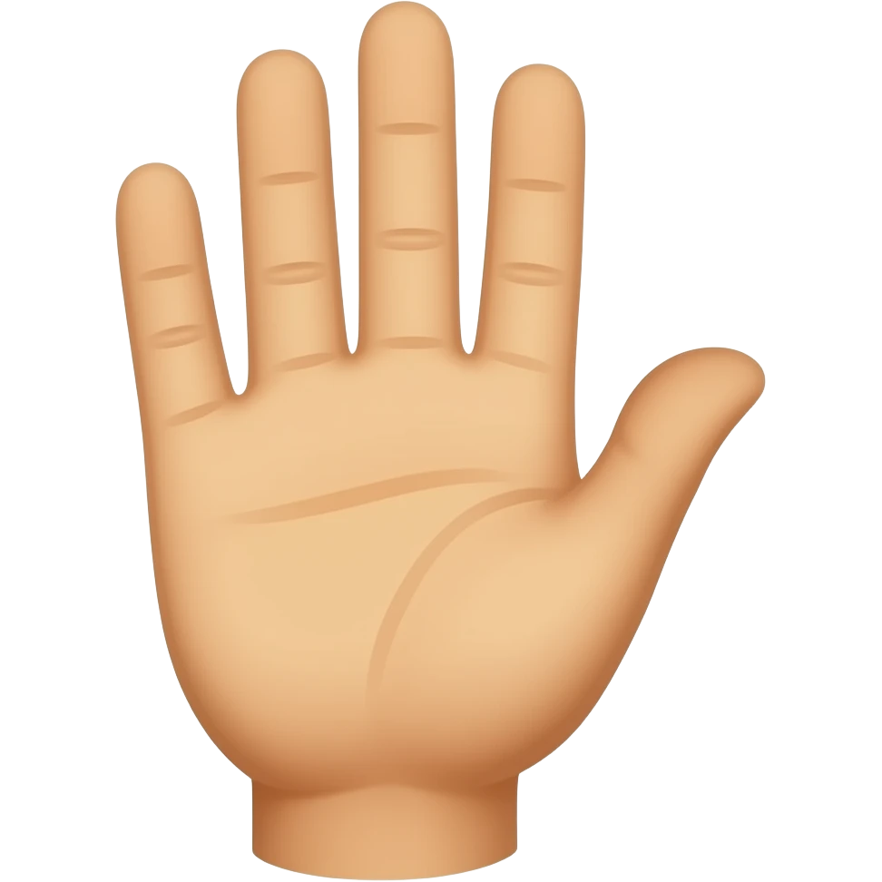 Máster hand emoji