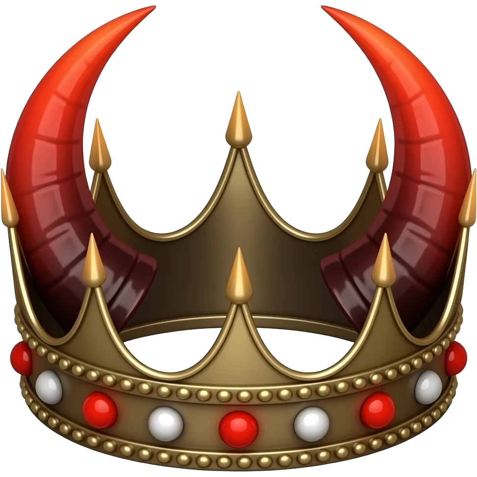 demonic crown with devil horns emoji