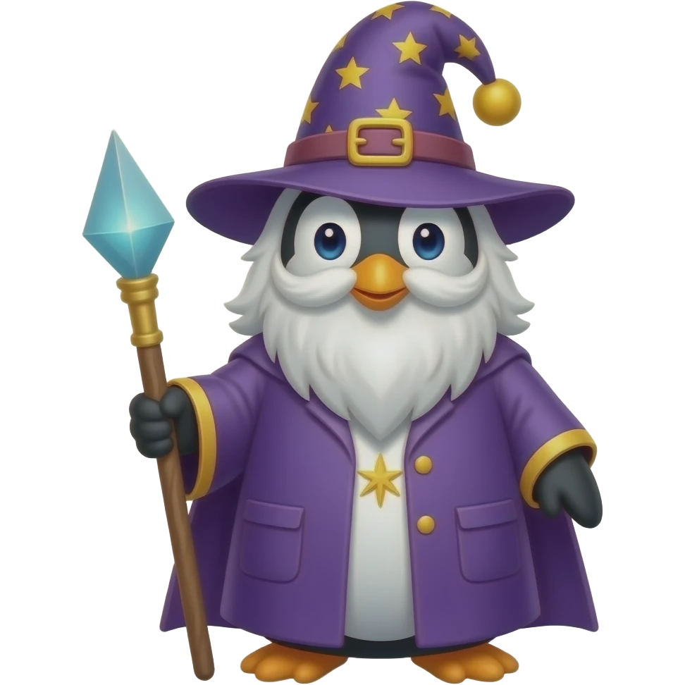 Penguin Wizard emoji