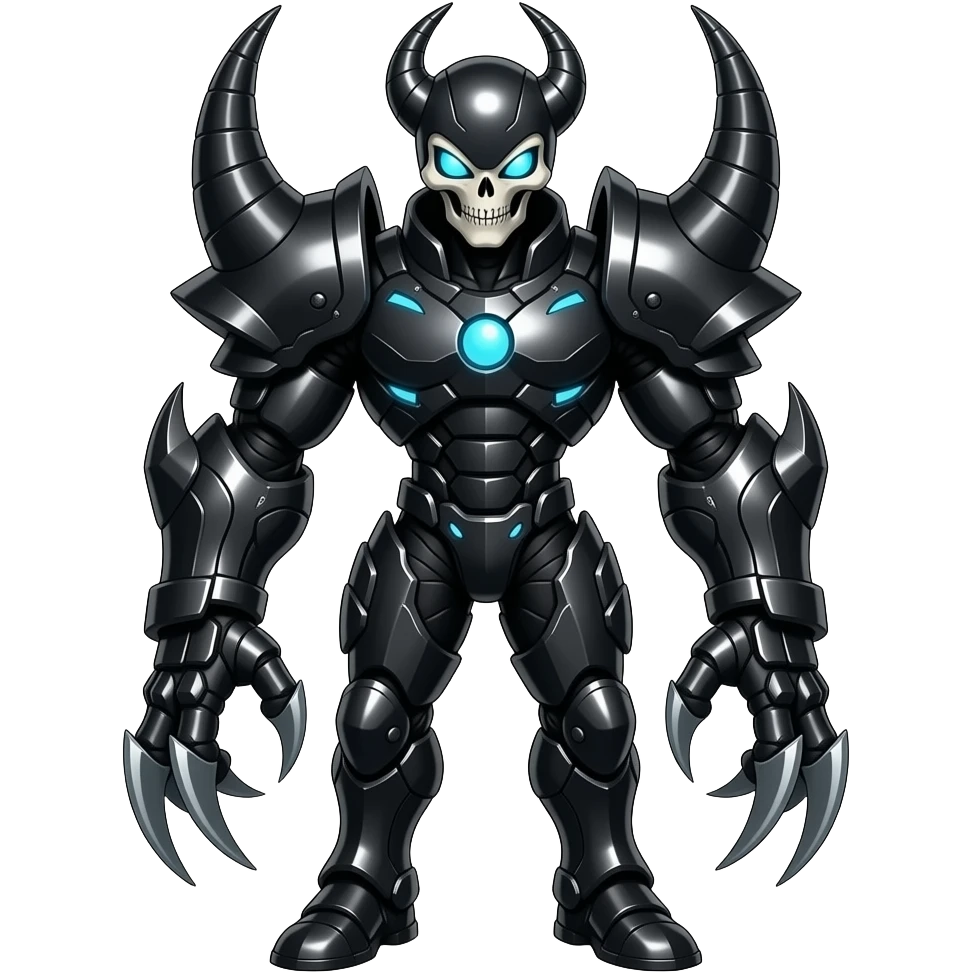 Shiny Futuristic Badass Demonic Spectral Dusky Spooky Skull-faced Cool Hot Stylish Handsome Alien-Salandit-Darkrai-Genesect-Fakémon-fusion (full body) emoji