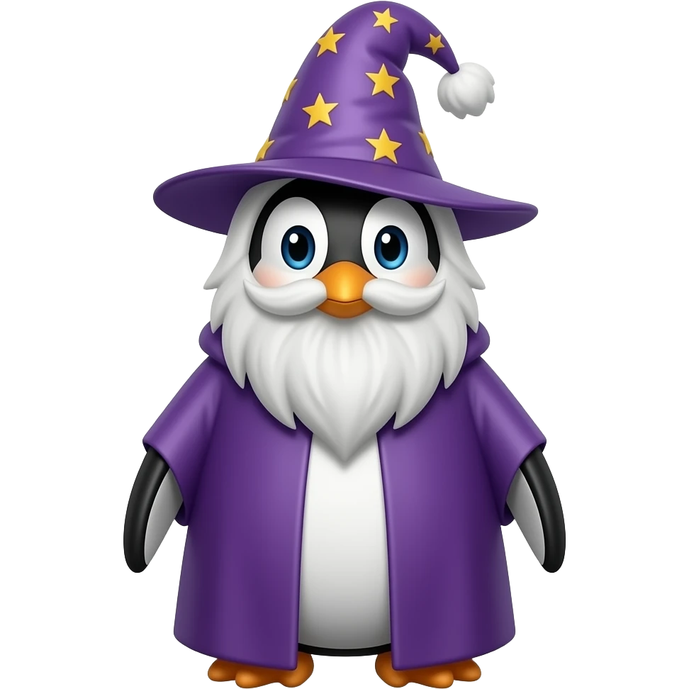 Penguin Wizard emoji