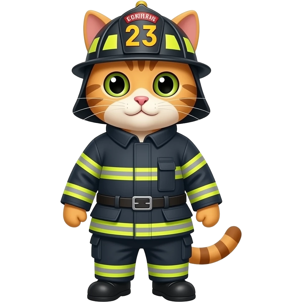 um gato bombeiro emoji