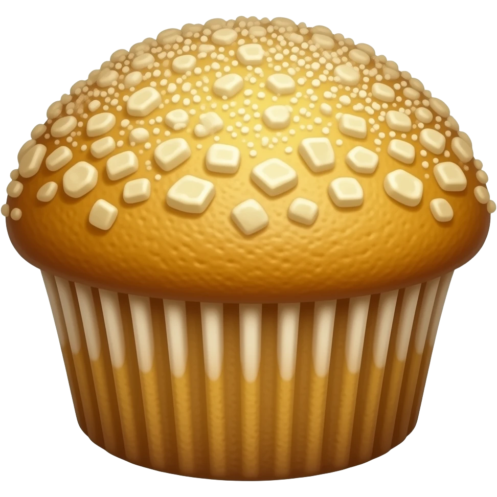 Carrot muffin with streusel topping emoji