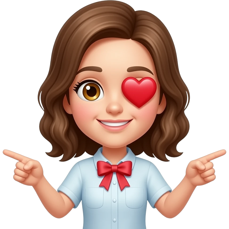 😍👉🏻👈🏻🎀 emoji