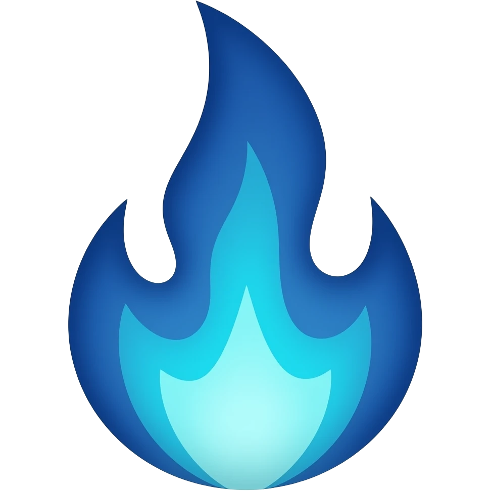 dark wavy blue flame emoji