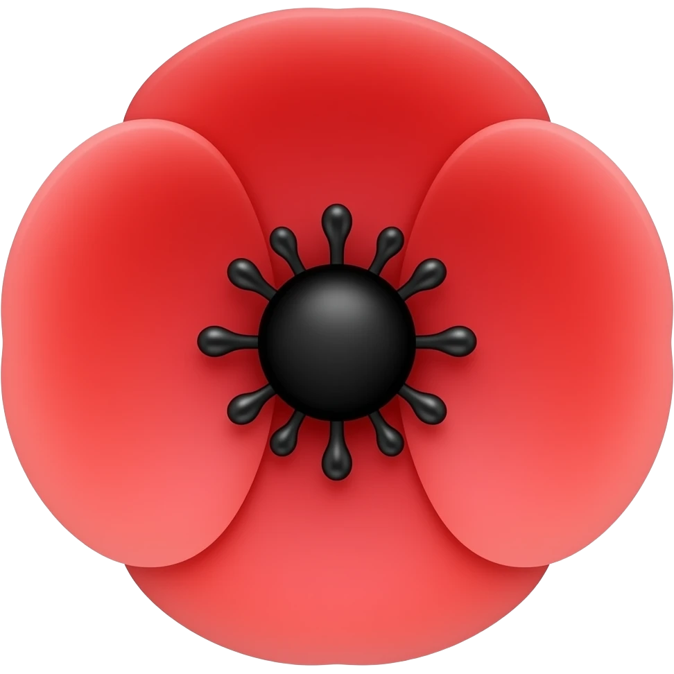 Remembrance poppy emoji | AI Emoji Generator