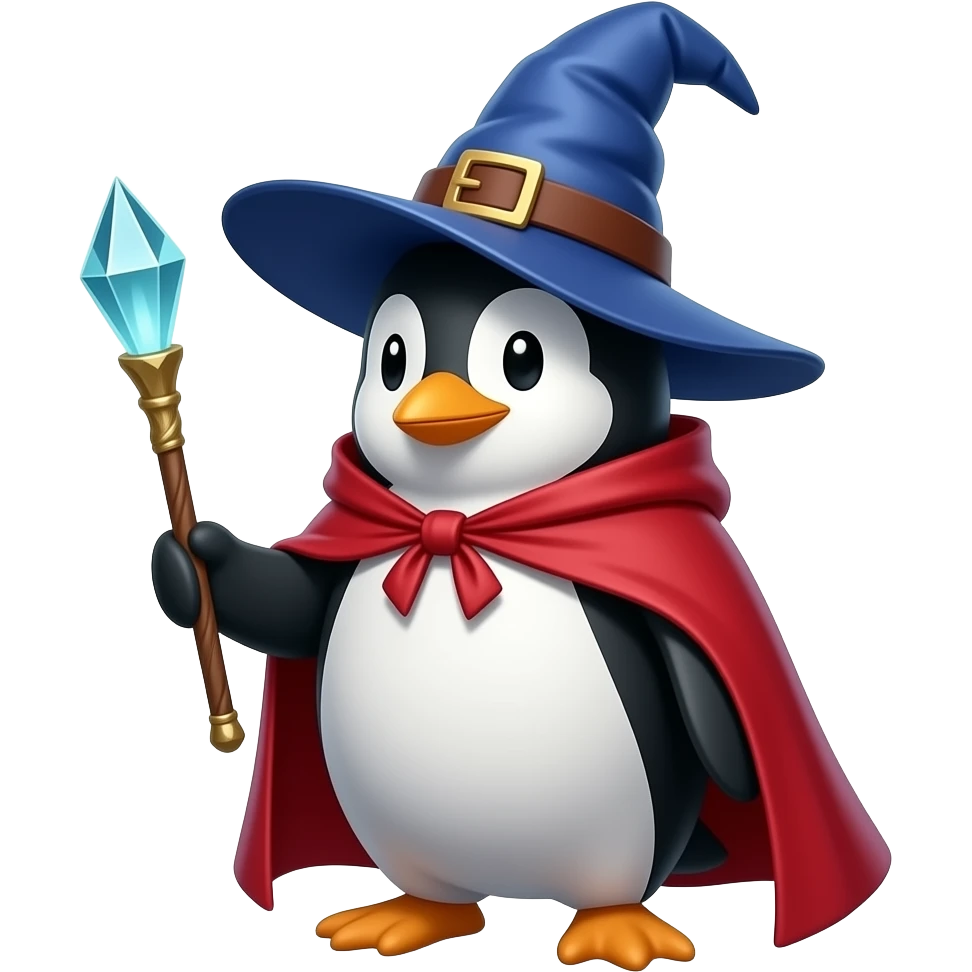Penguin Wizard emoji