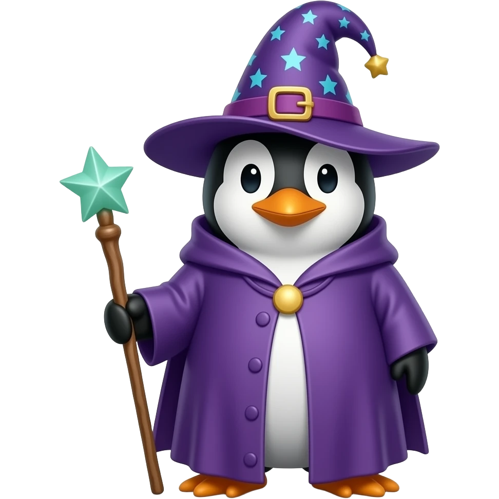 Penguin Wizard emoji
