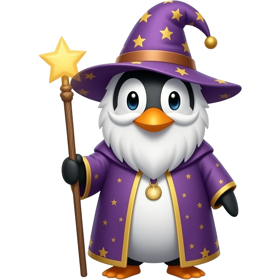 Penguin Wizard emoji
