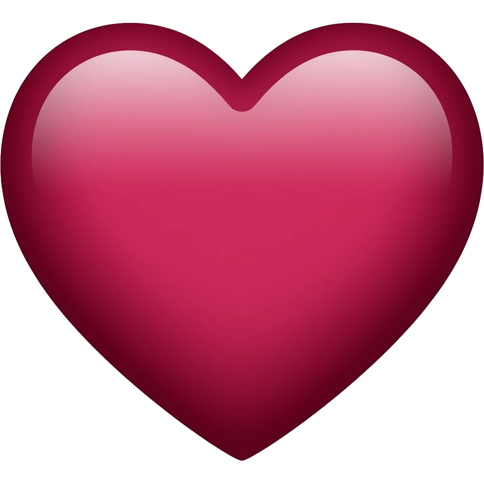 Marroon heart emoji