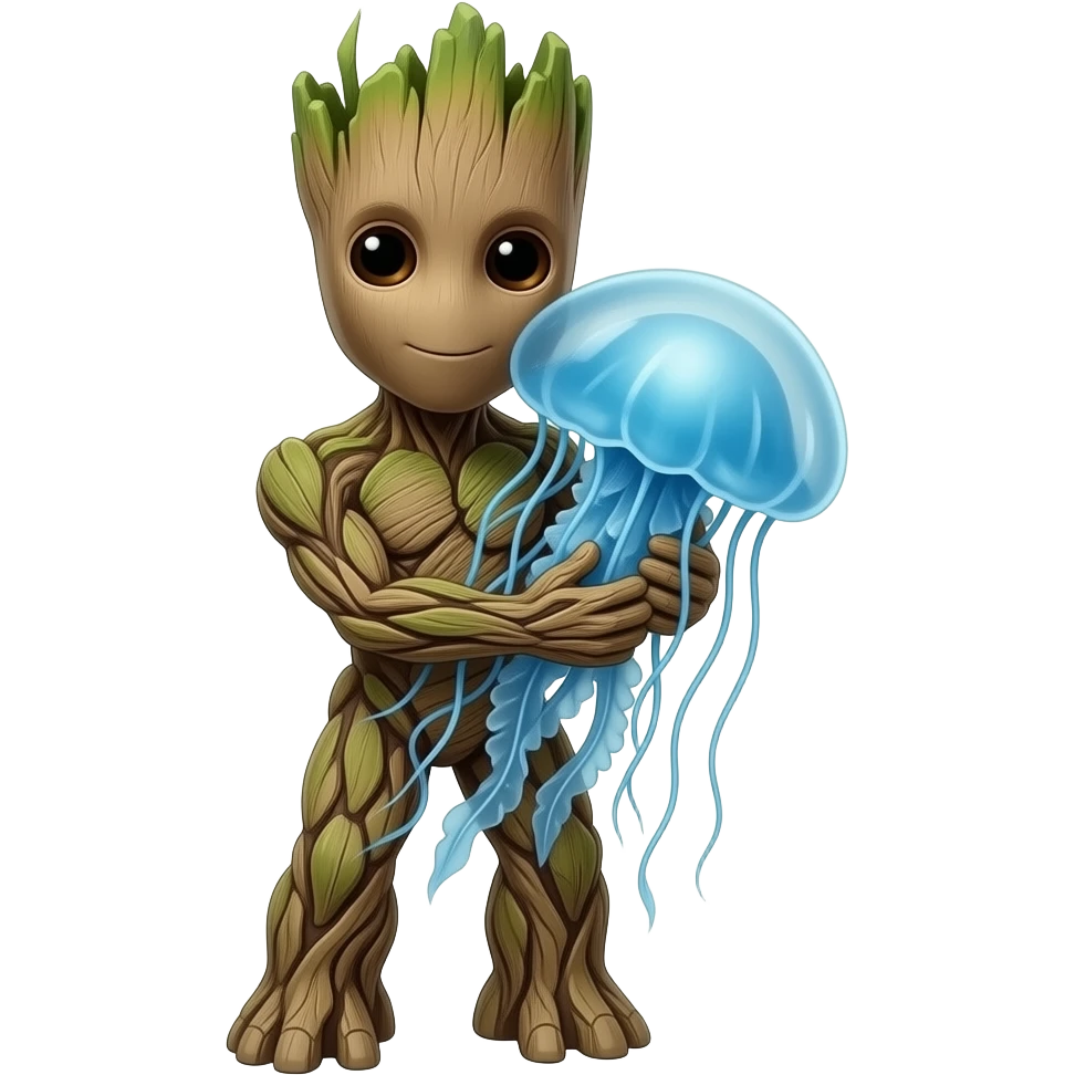 groot hug jellyfish emoji