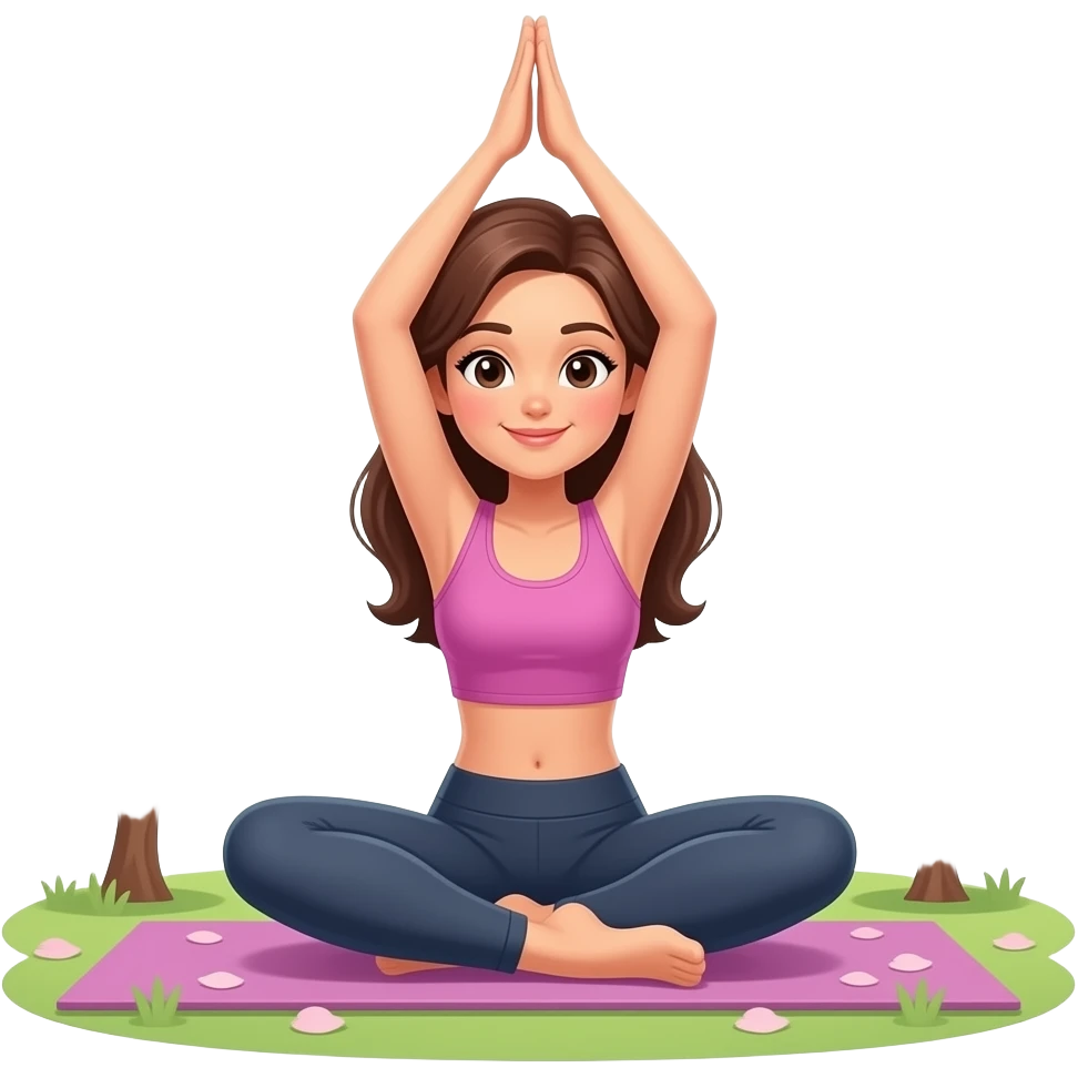 👩🏼🧘🏼‍♀️🎶🌸🌳 emoji