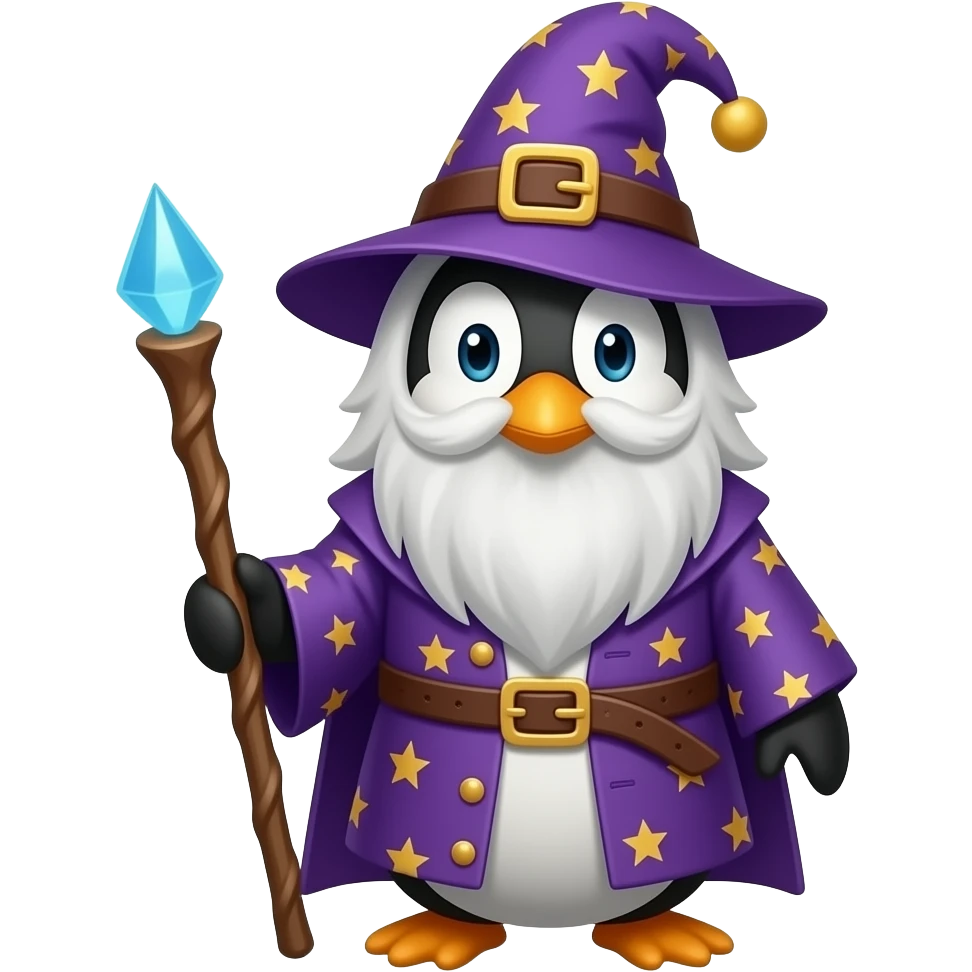 Penguin Wizard emoji