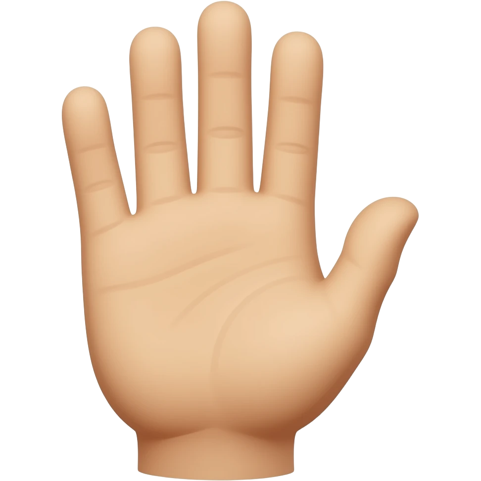 Left hand emoji