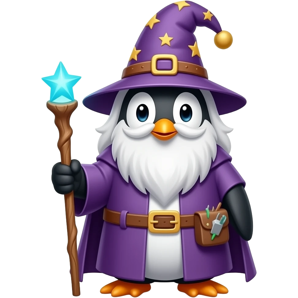 Penguin Wizard emoji