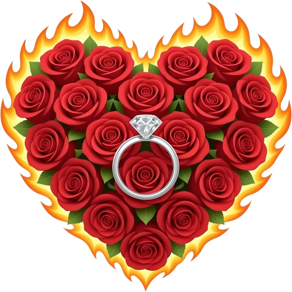🌺💍❤️‍🔥 emoji