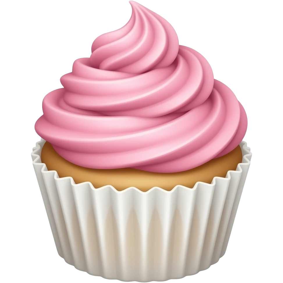 Cupcake with pink icing emoji