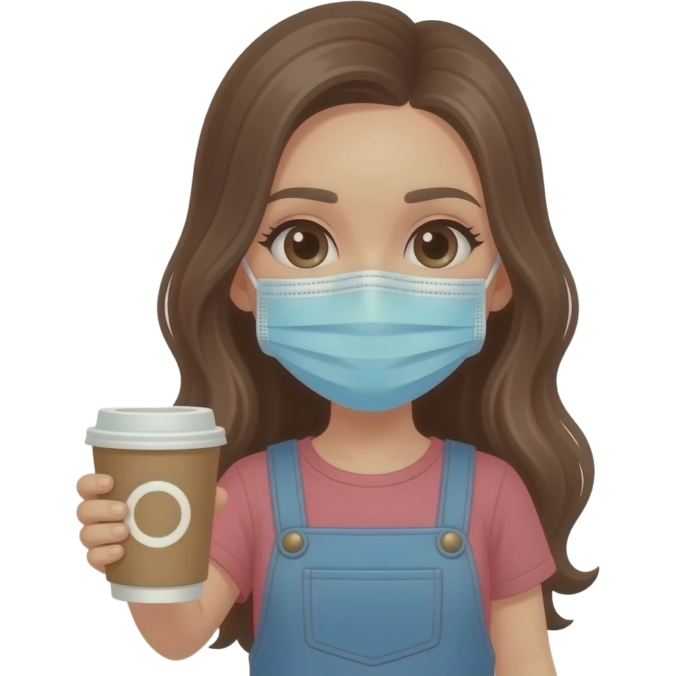 فتاة منقبة تحمل كوب قهوة emoji