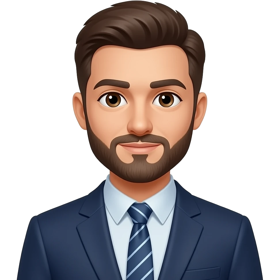 A business man with a short beard emoji