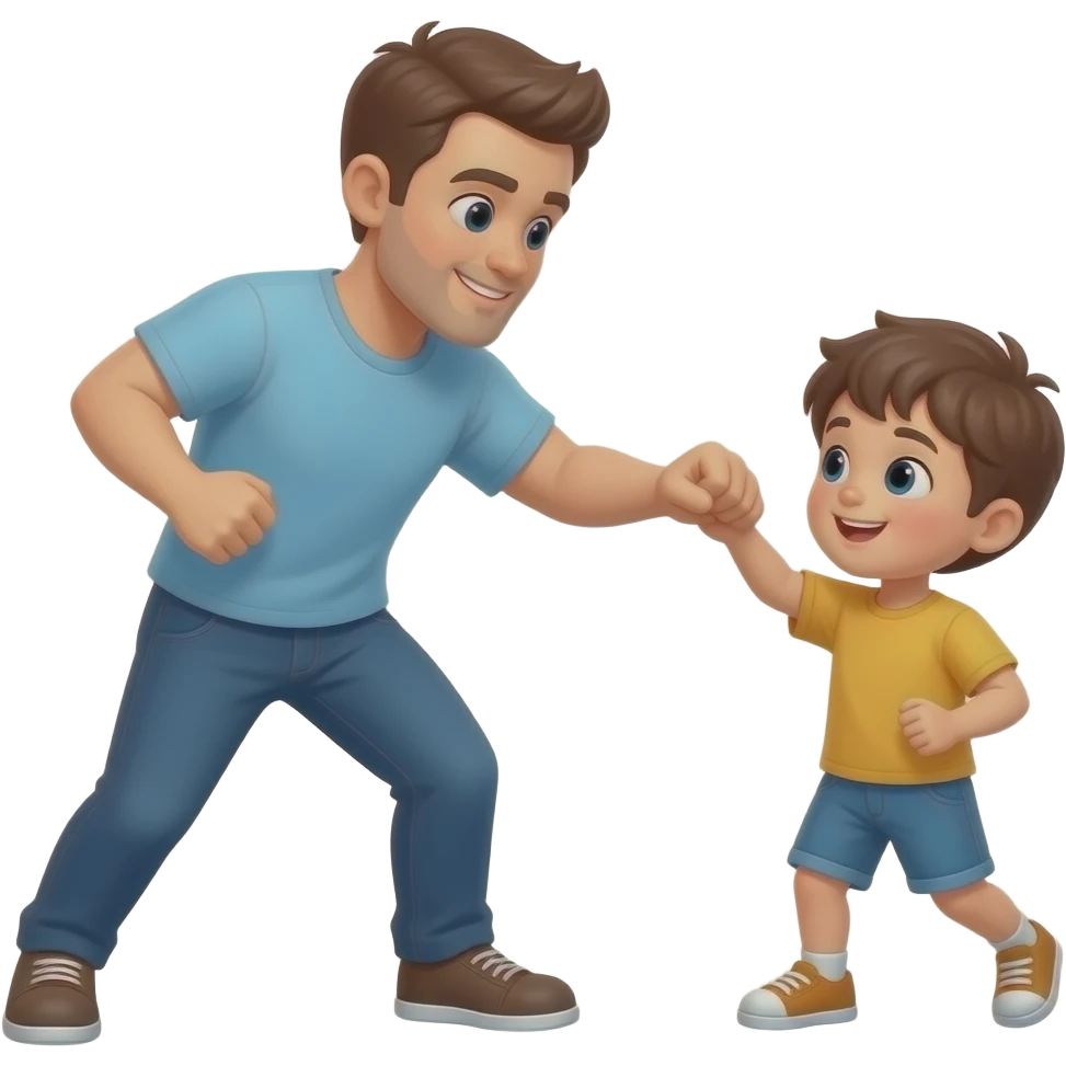 رجل  يضرب  فتى صغير emoji