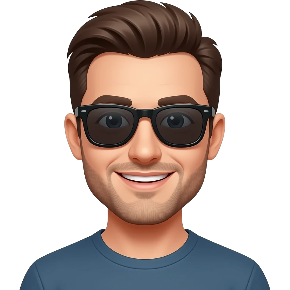 Smirking man with sunglasses emoji