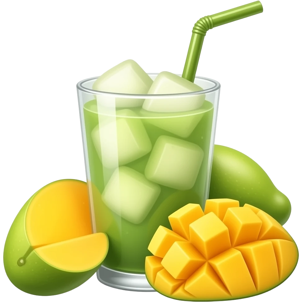 Iced matcha MANGO emoji