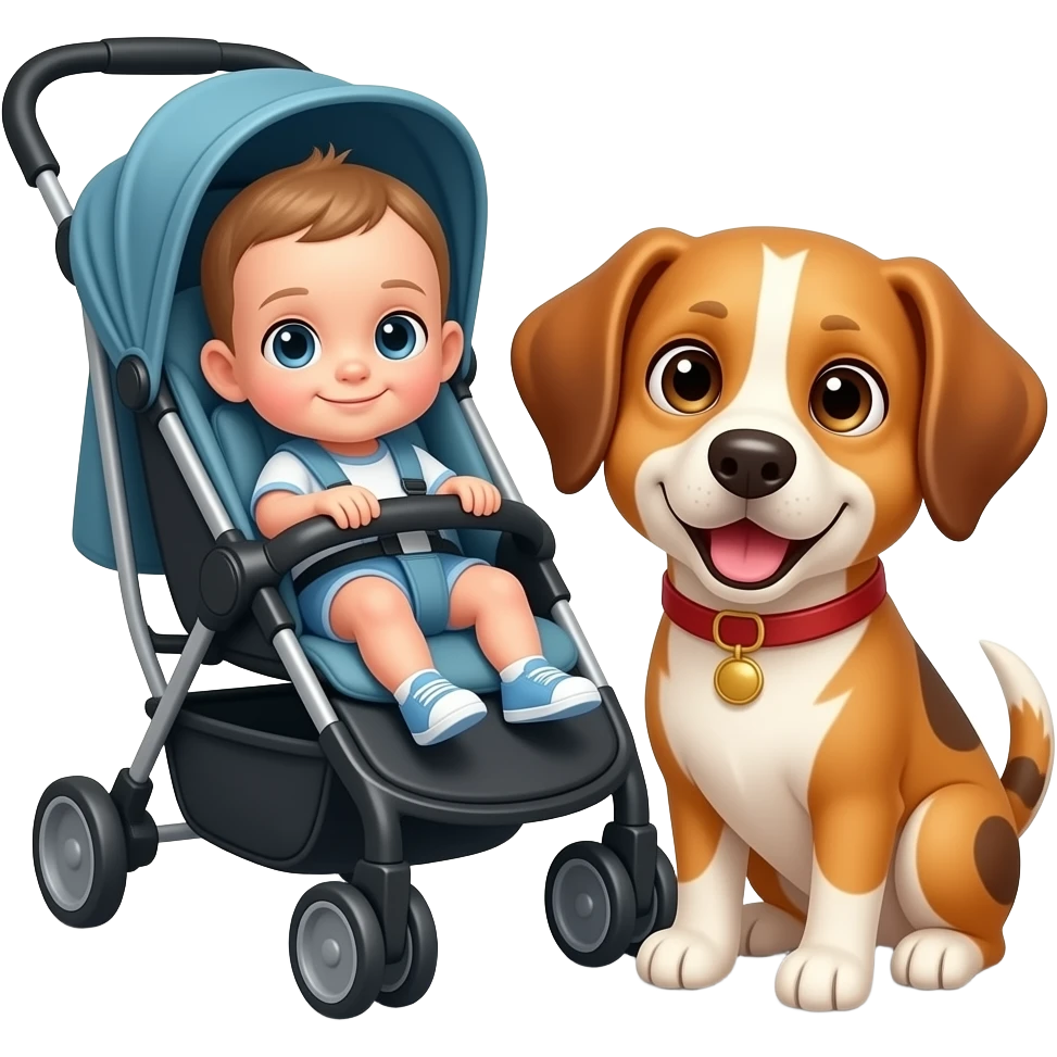 Малыш коляска собака emoji