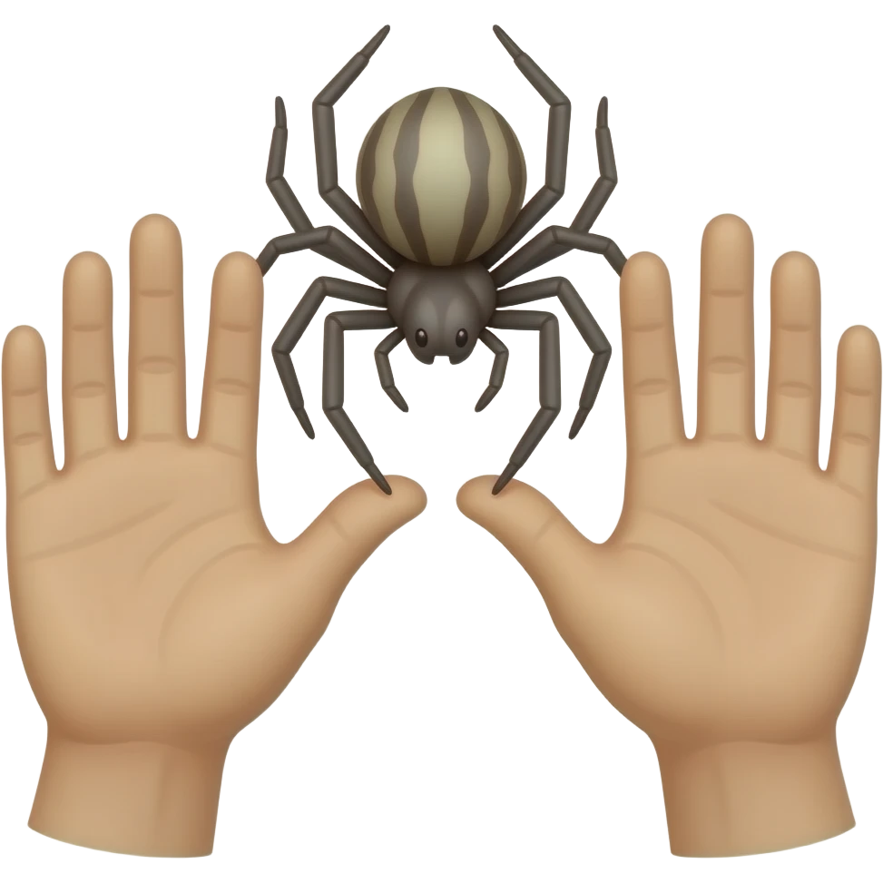 araña en las manos emoji
