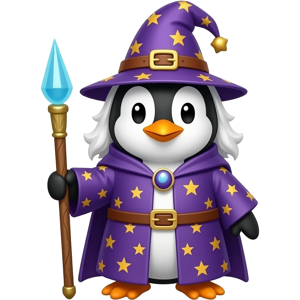 Penguin Wizard emoji