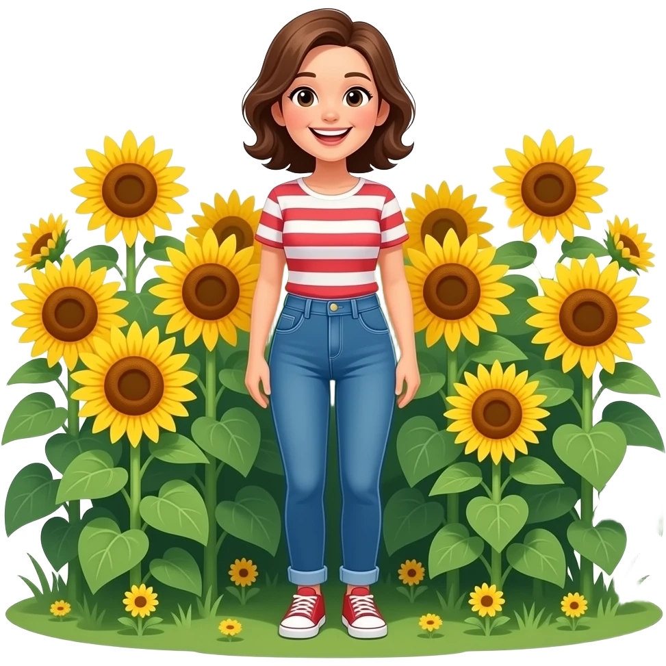 sunflowers and smiles emoji