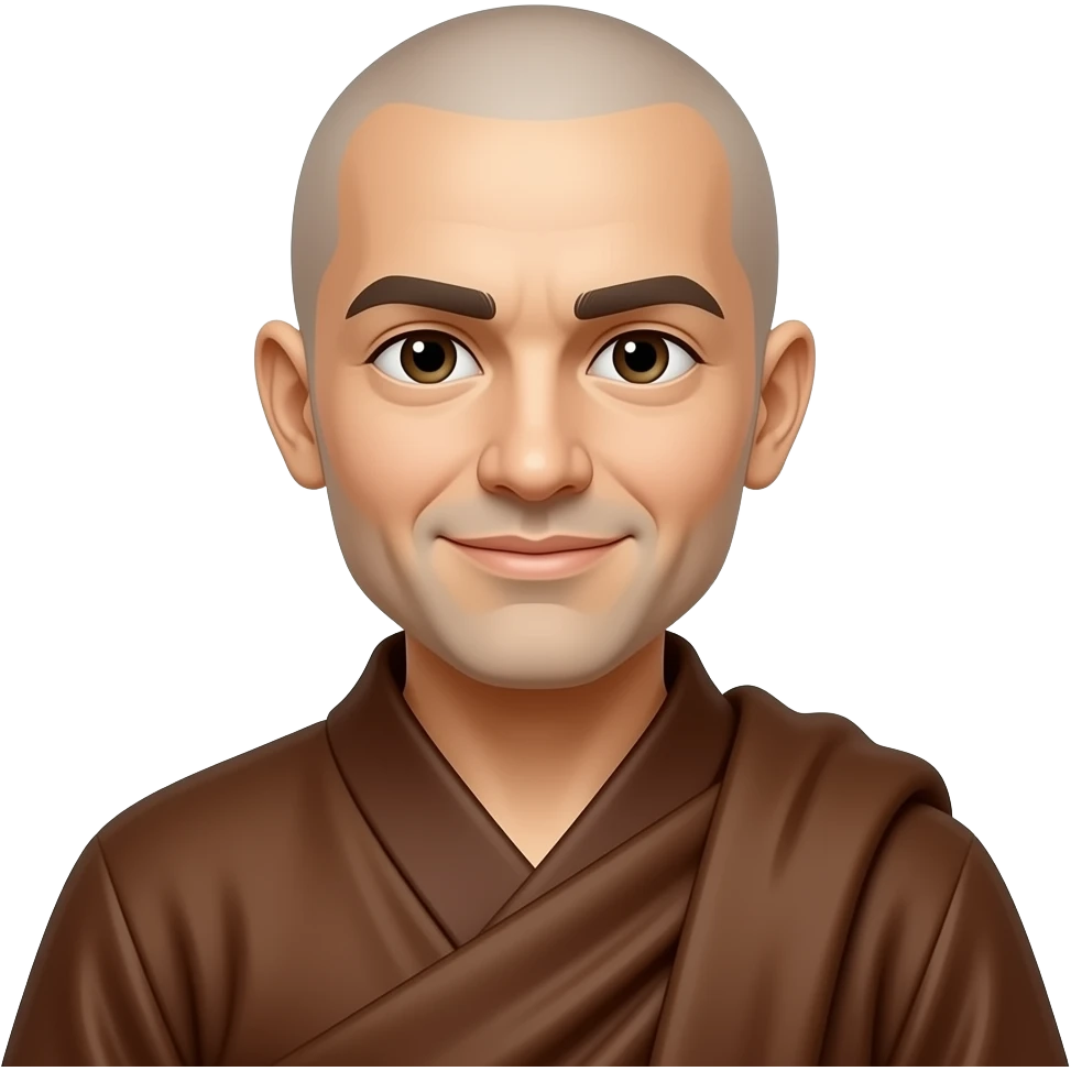 Generate monk who is bald and named sadra emoji