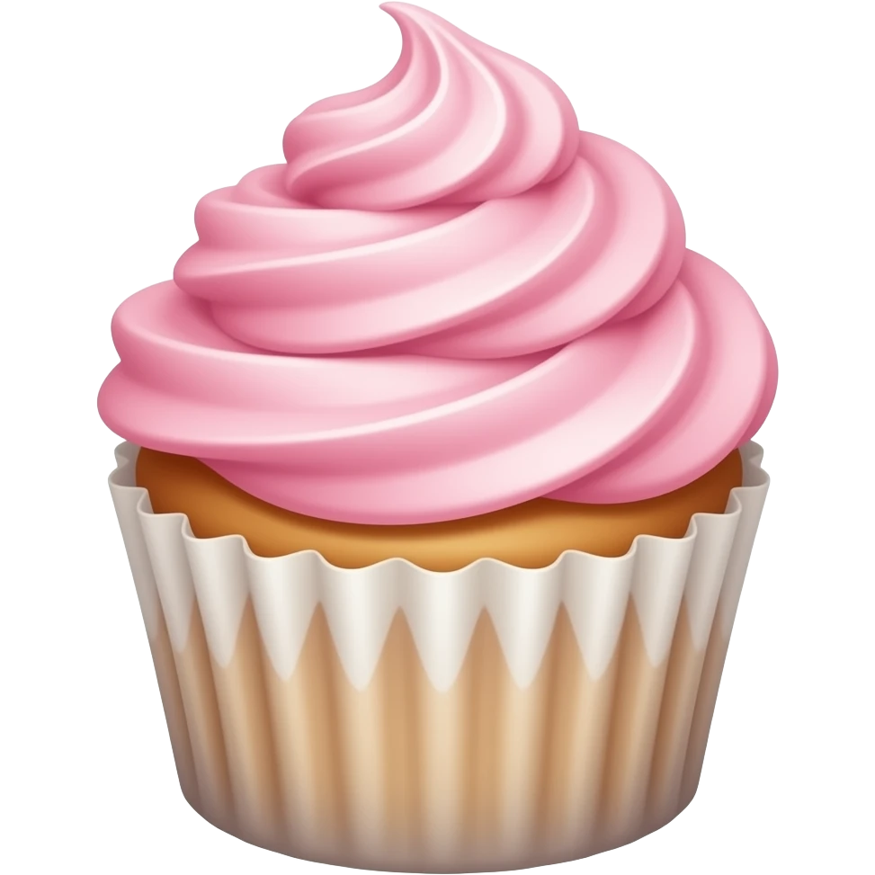 Cupcake with pink icing emoji