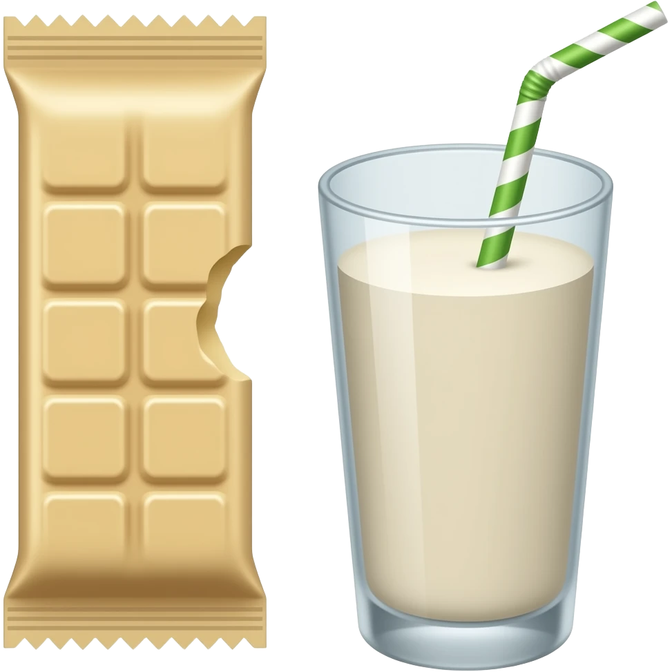 beige protein bar and shake emoji