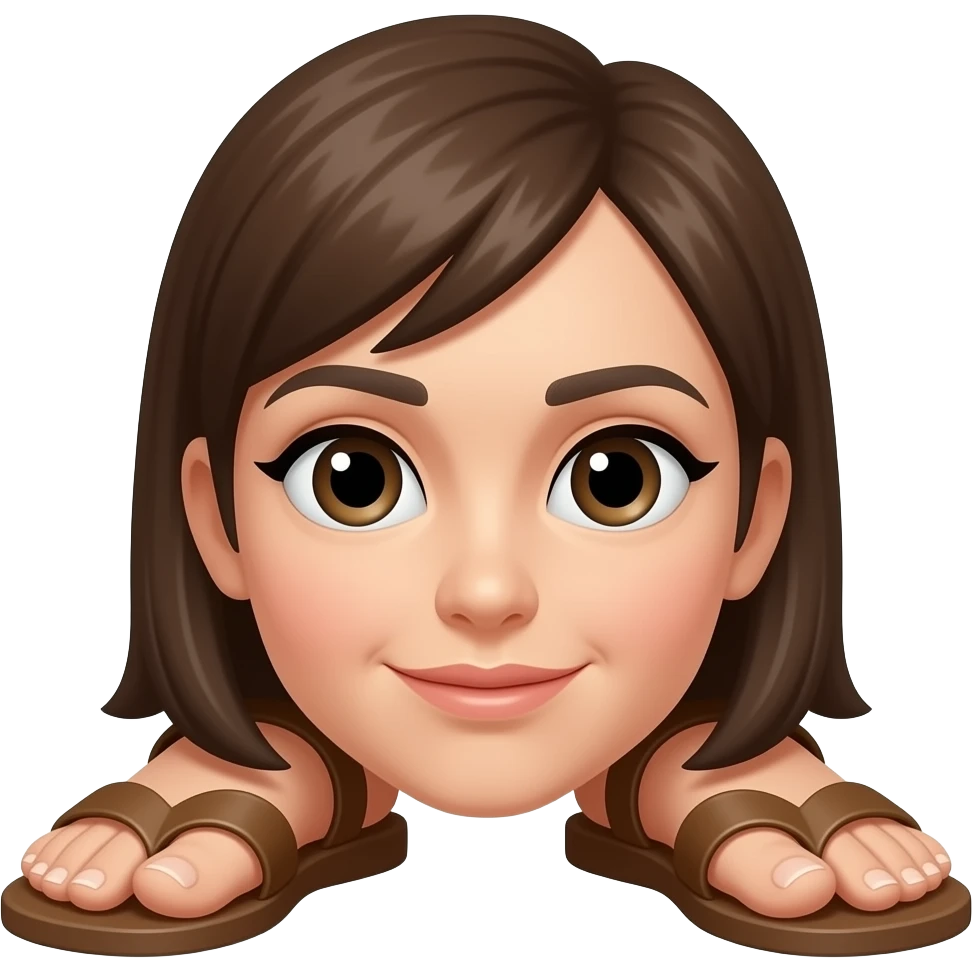 Woman with sandals bottom view emoji